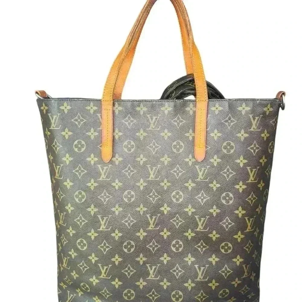 Louis Vuitton V Jour Blue Tote Crossbody Bag In Monogram Cambas.